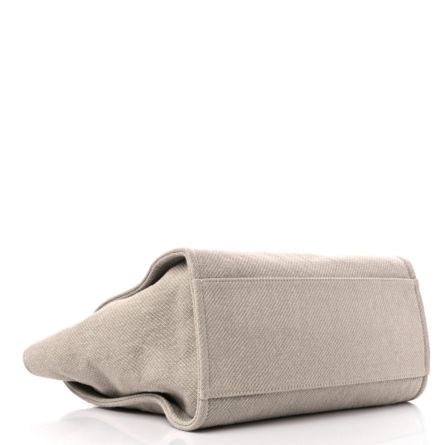 Mixed Fibers Calfskin Medium Deauville Tote Beige