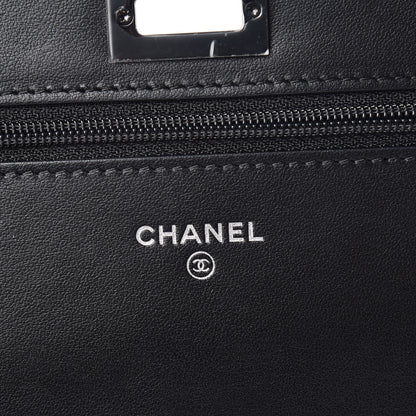 Chanel Aged Calfskin Quilted Reissue Wallet On Chain WOC So Black 6 of 12