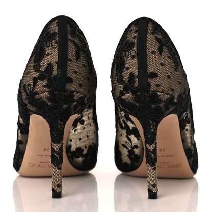 Jimmy Choo Lace Abel Pump 38 Black 5 of 8