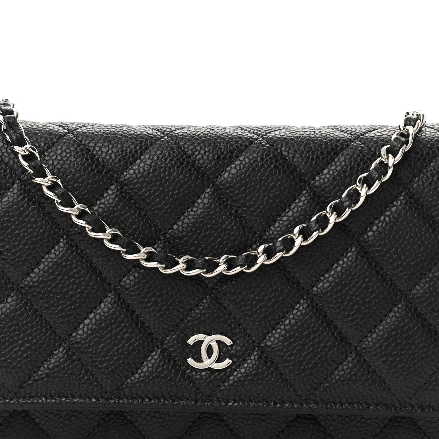 Chanel Caviar Quilted Wallet On Chain WOC Black 9 of 12