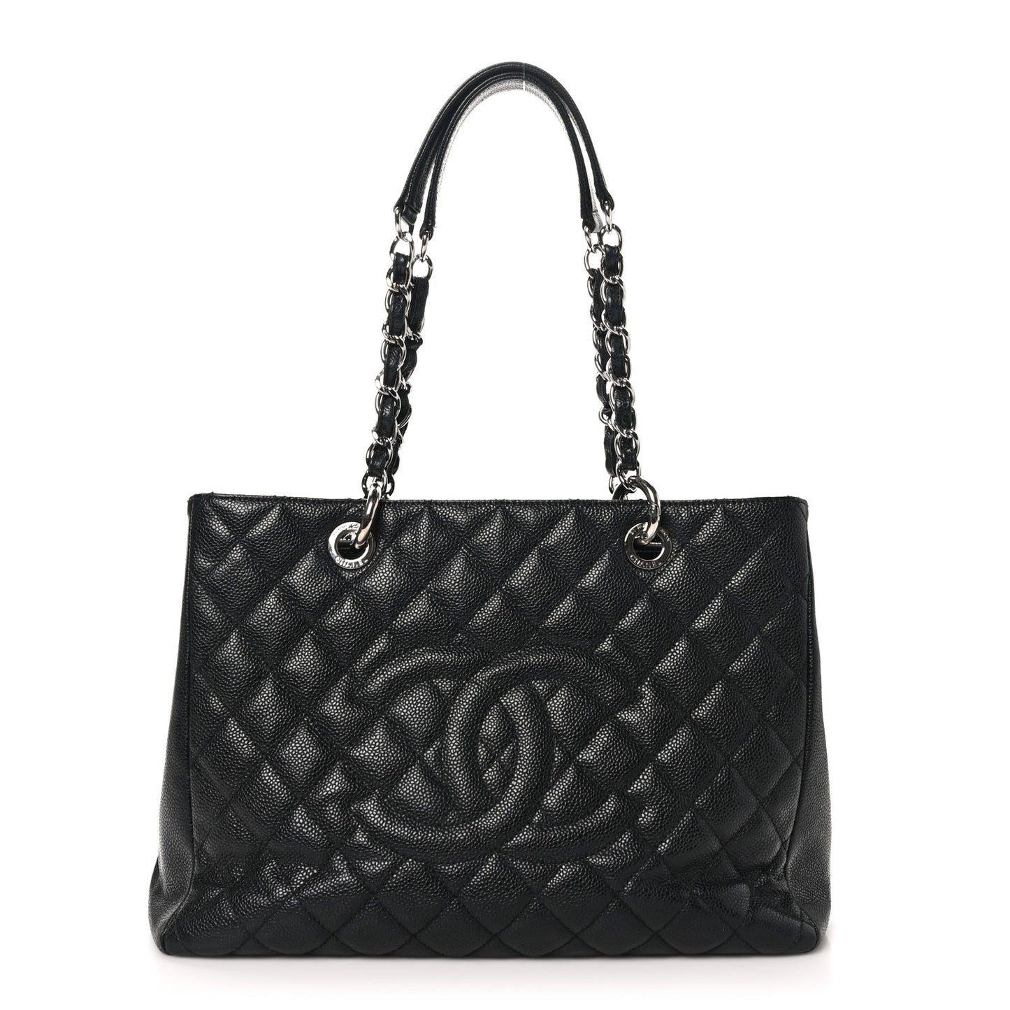 Caviar Quilted Grand Shopping Tote GST Black