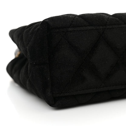 Chanel Velvet Quilted Nano Kelly Shopper Black 9 of 11