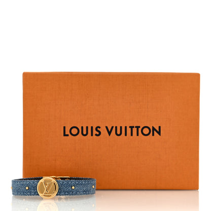 Louis Vuitton Monogram LV Circle Reversible Bracelet 17 Denim 8 of 8