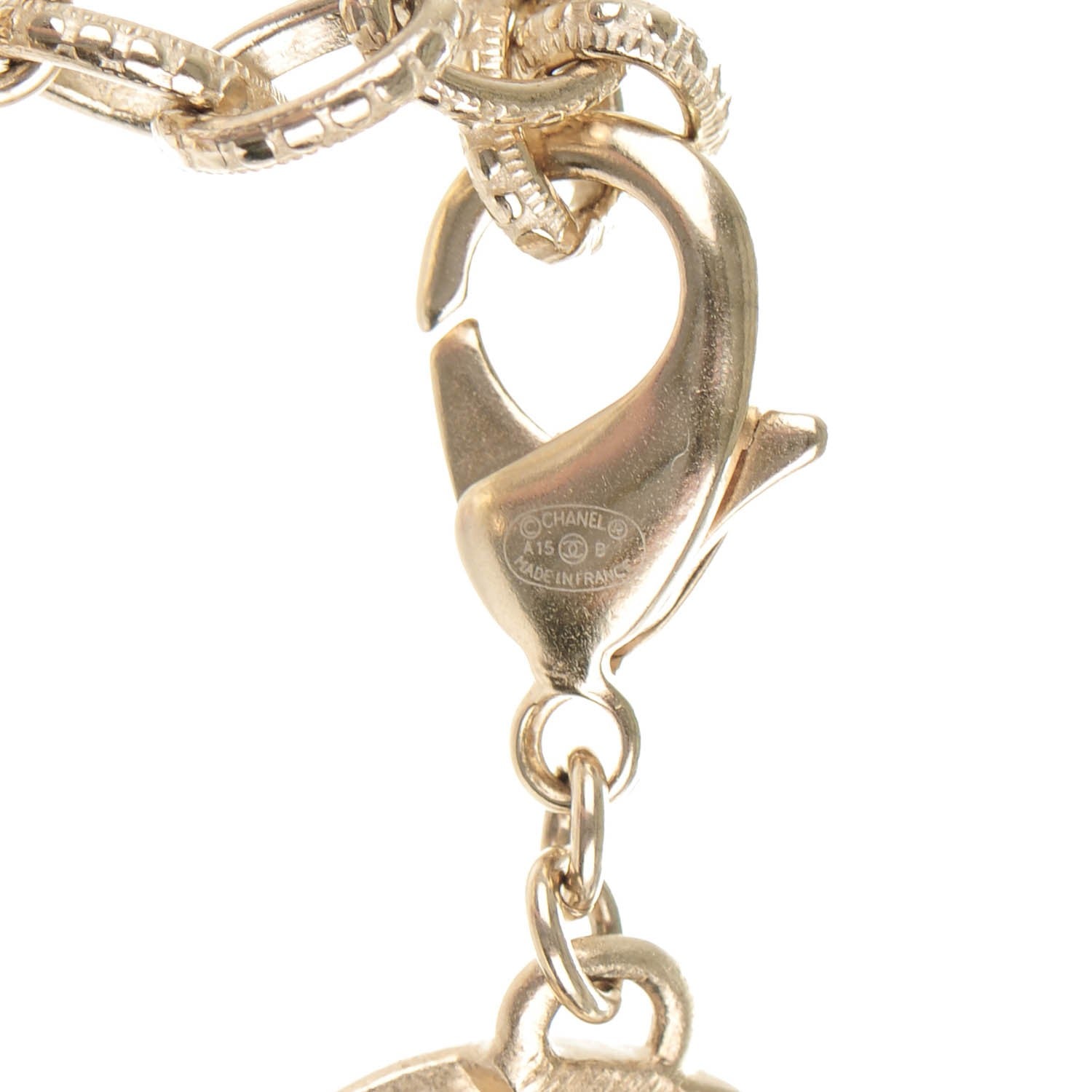 Chanel Pearl CC Chain Link Choker Necklace Gold 4 of 5