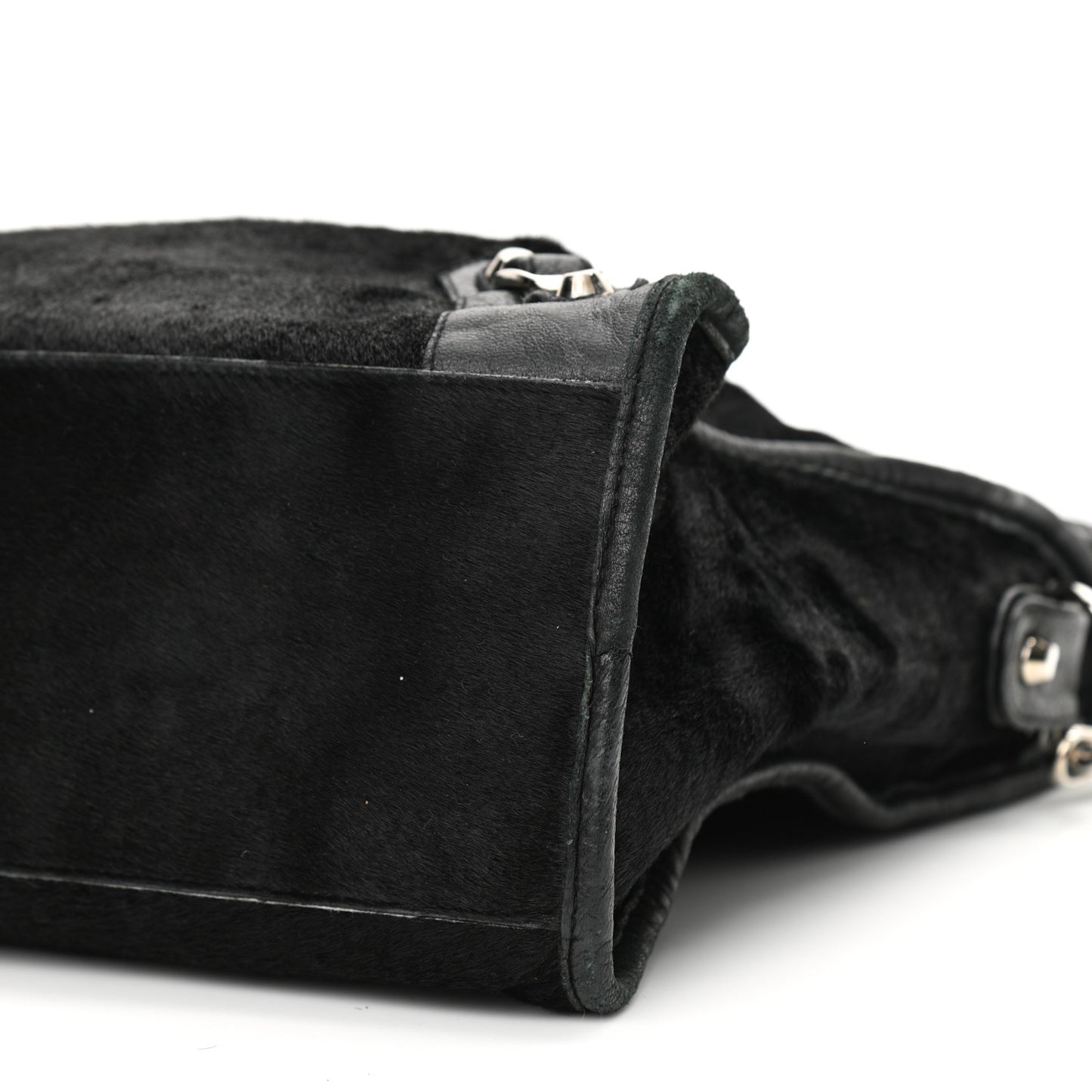 Pony Hair Silver Classic Hardware City Black