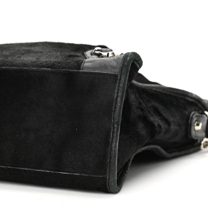 Balenciaga Pony Hair Silver Classic Hardware City Black 10 of 14