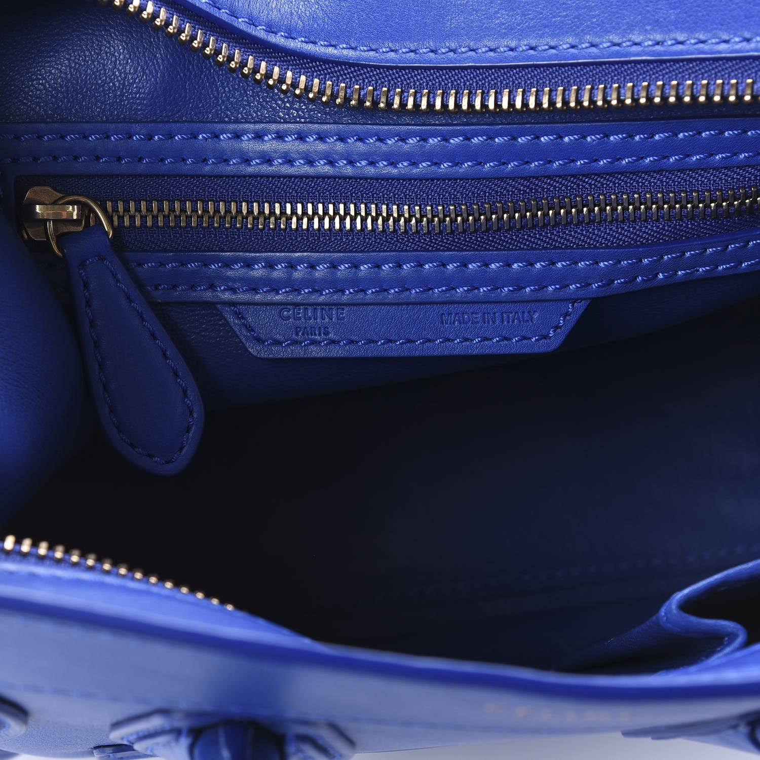 Celine Smooth Calfskin Micro Luggage Royal Blue 6 of 9