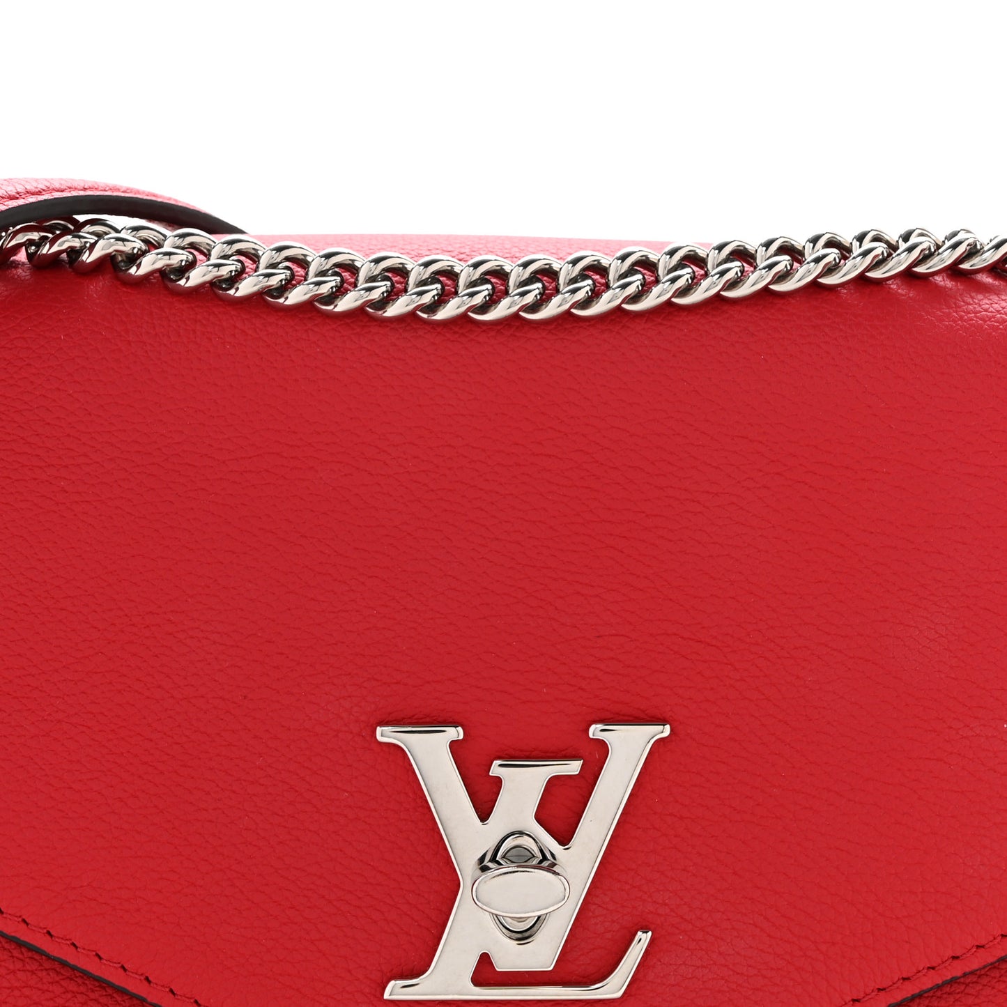 Soft Calfskin Mylockme Chain Bag BB Rubis