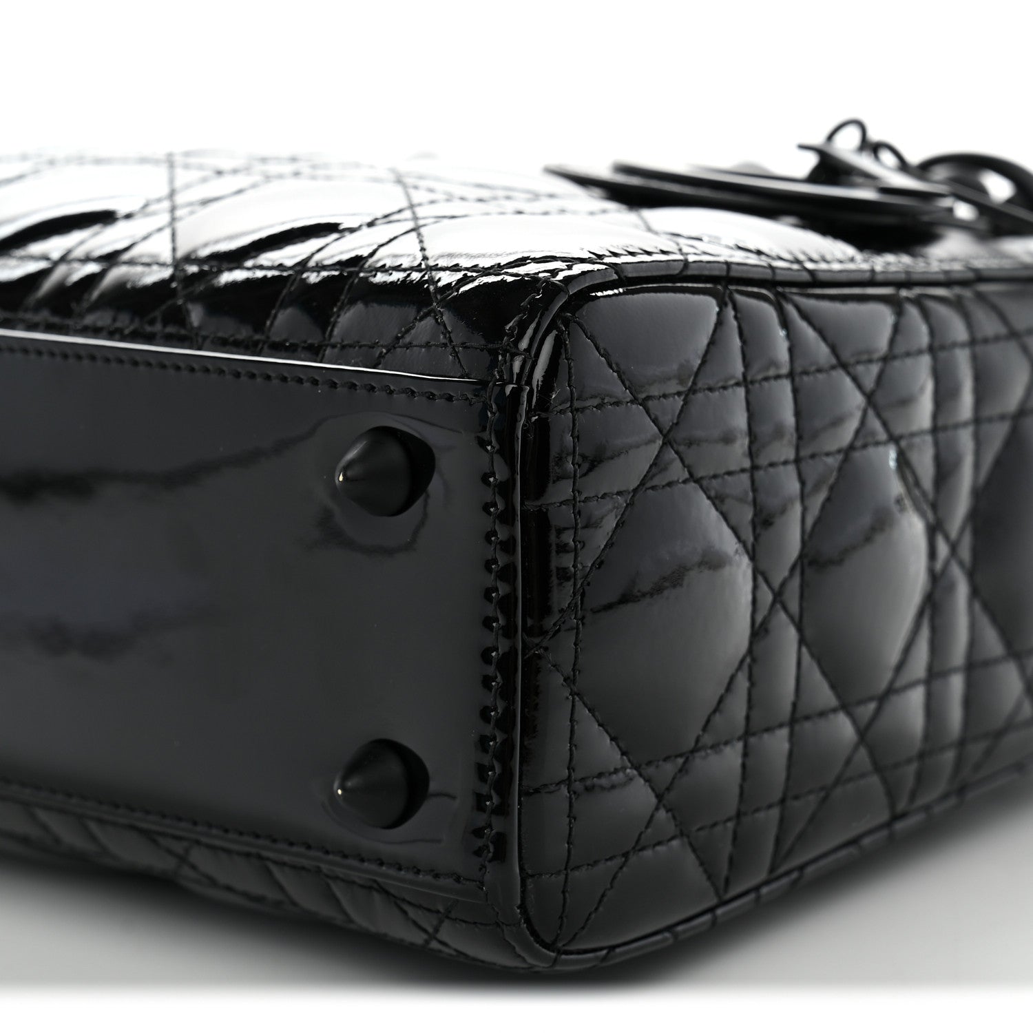 Christian Dior Matte Patent Cannage Small Lady Dior Black 9 of 9