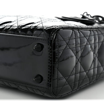 Christian Dior Matte Patent Cannage Small Lady Dior Black 9 of 9