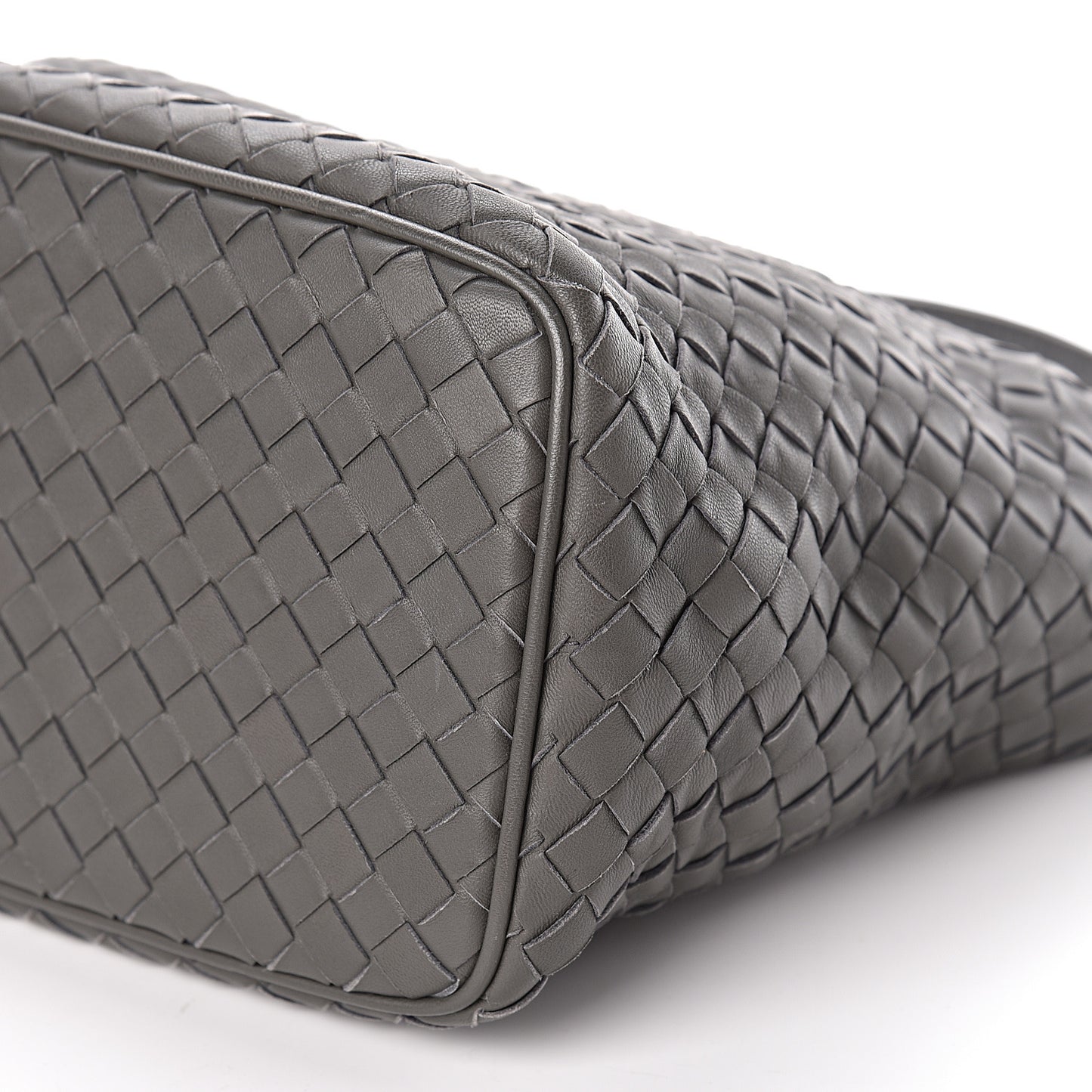 Nappa Intrecciato Small Shoulder Bag New Light Grey
