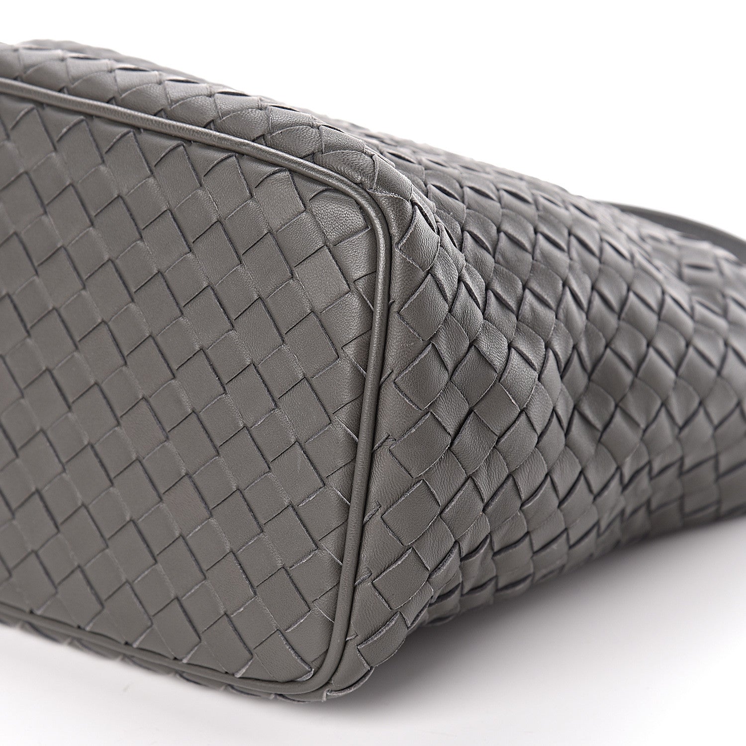 Bottega Veneta Nappa Intrecciato Small Shoulder Bag New Light Grey 8 of 9