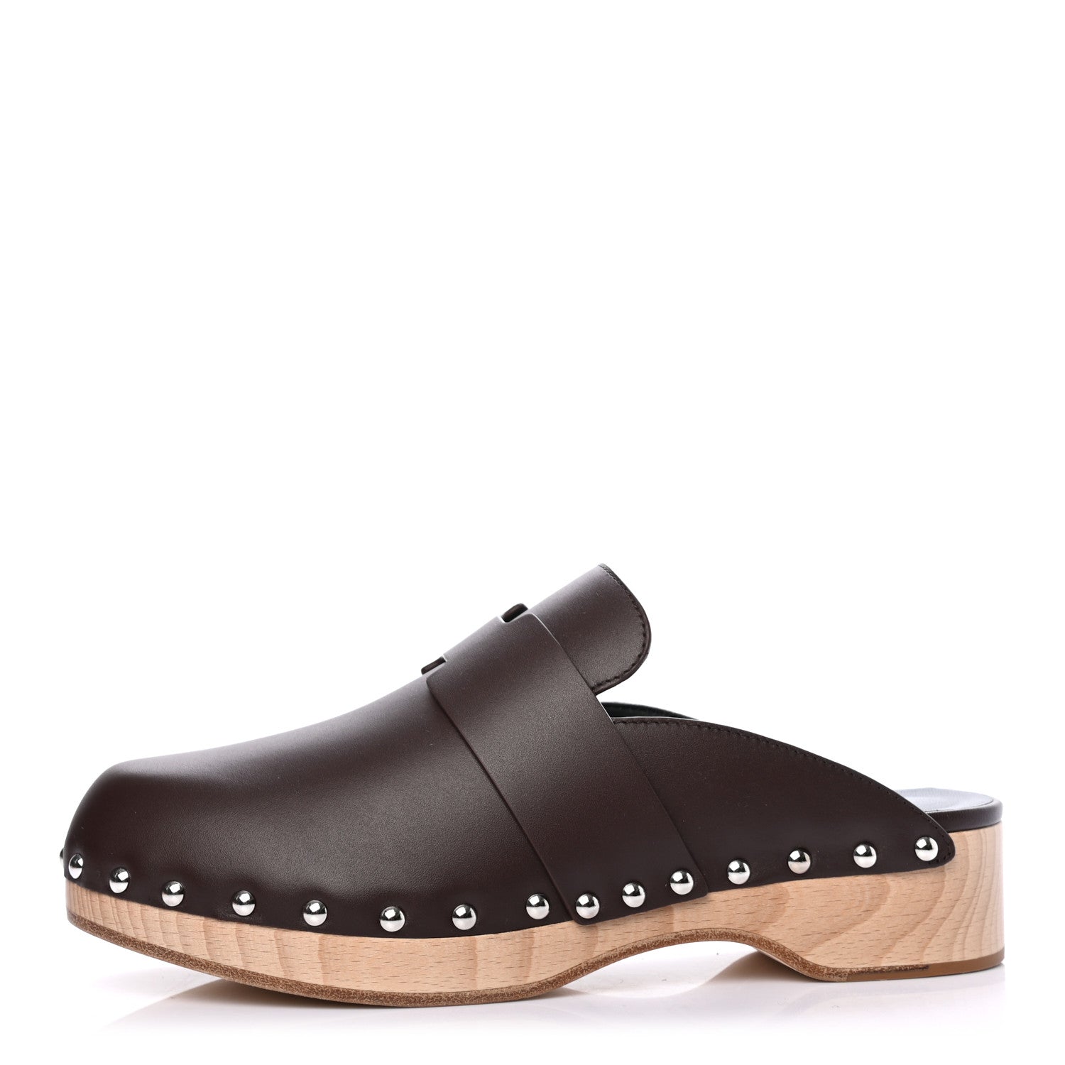 Hermes Calfskin Calya Mules 38 Cafe 1 of 7