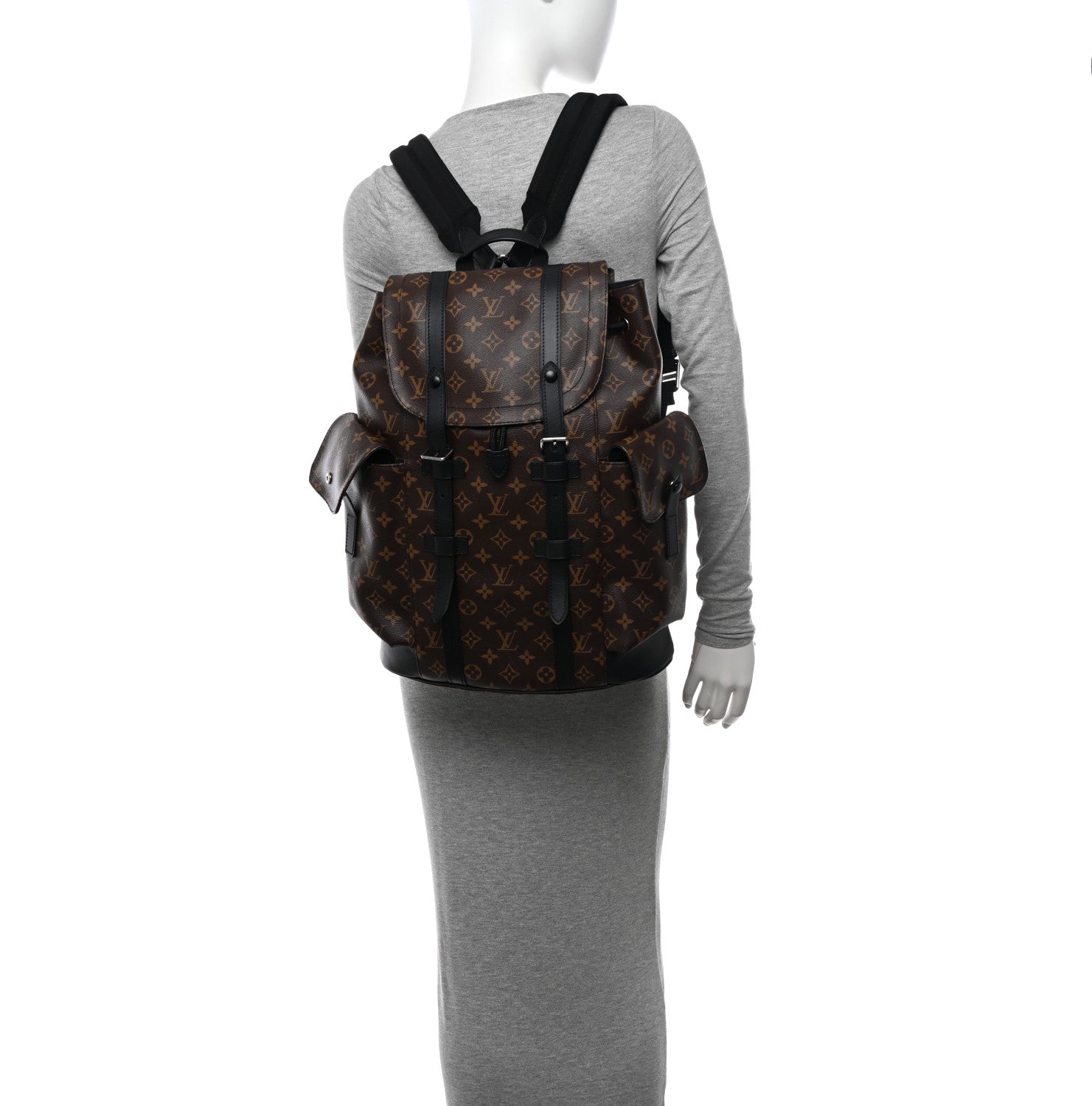 Louis Vuitton Monogram Macassar Christopher MM Backpack 2 of 10