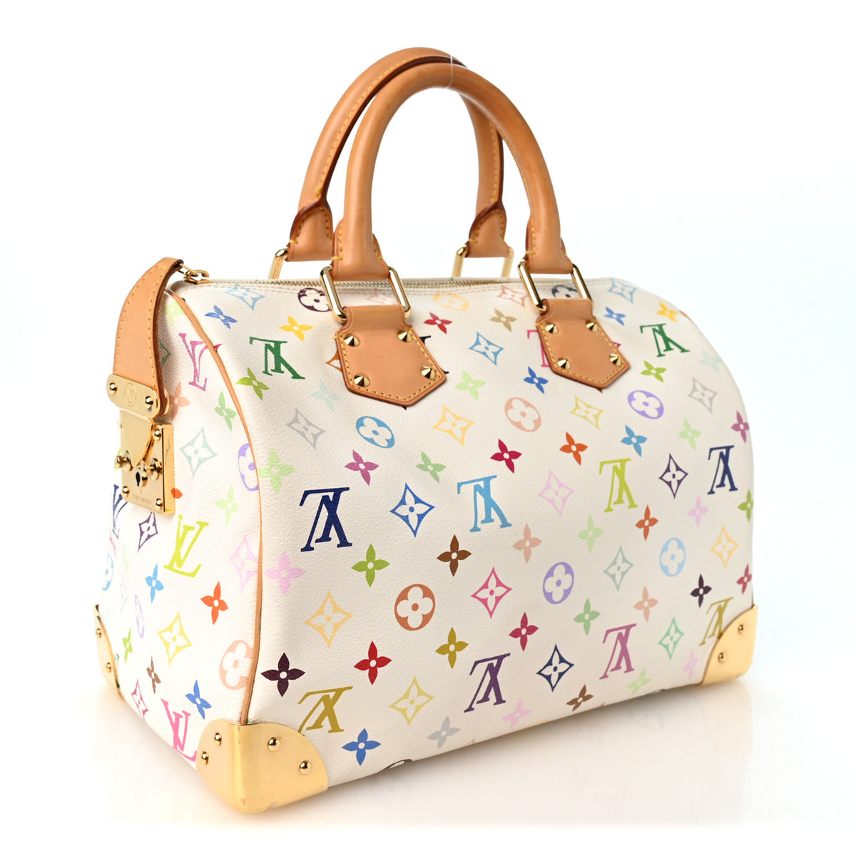 Louis Vuitton Monogram Multicolor Speedy 30 White 3 of 12