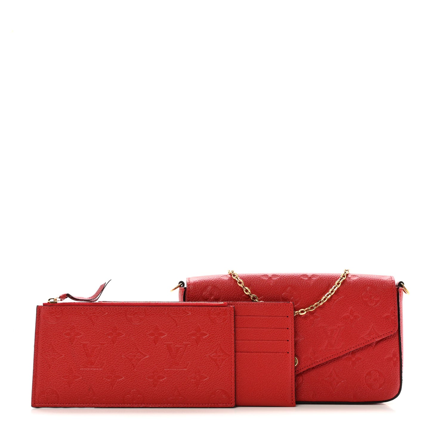 Empreinte Pochette Felicie Chain Wallet Scarlet