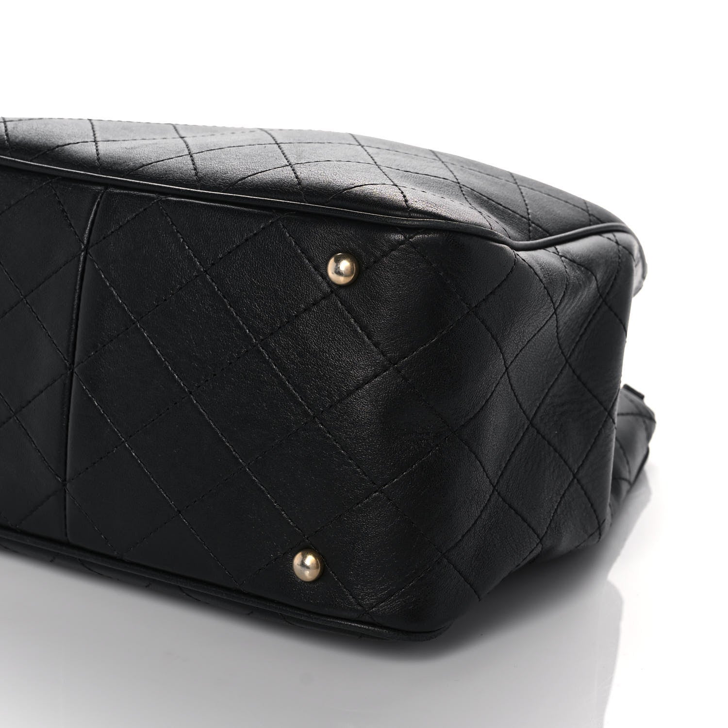 Chanel Calfskin Stitched Egyptian Amulet Drawstring Bag Black 9 of 11