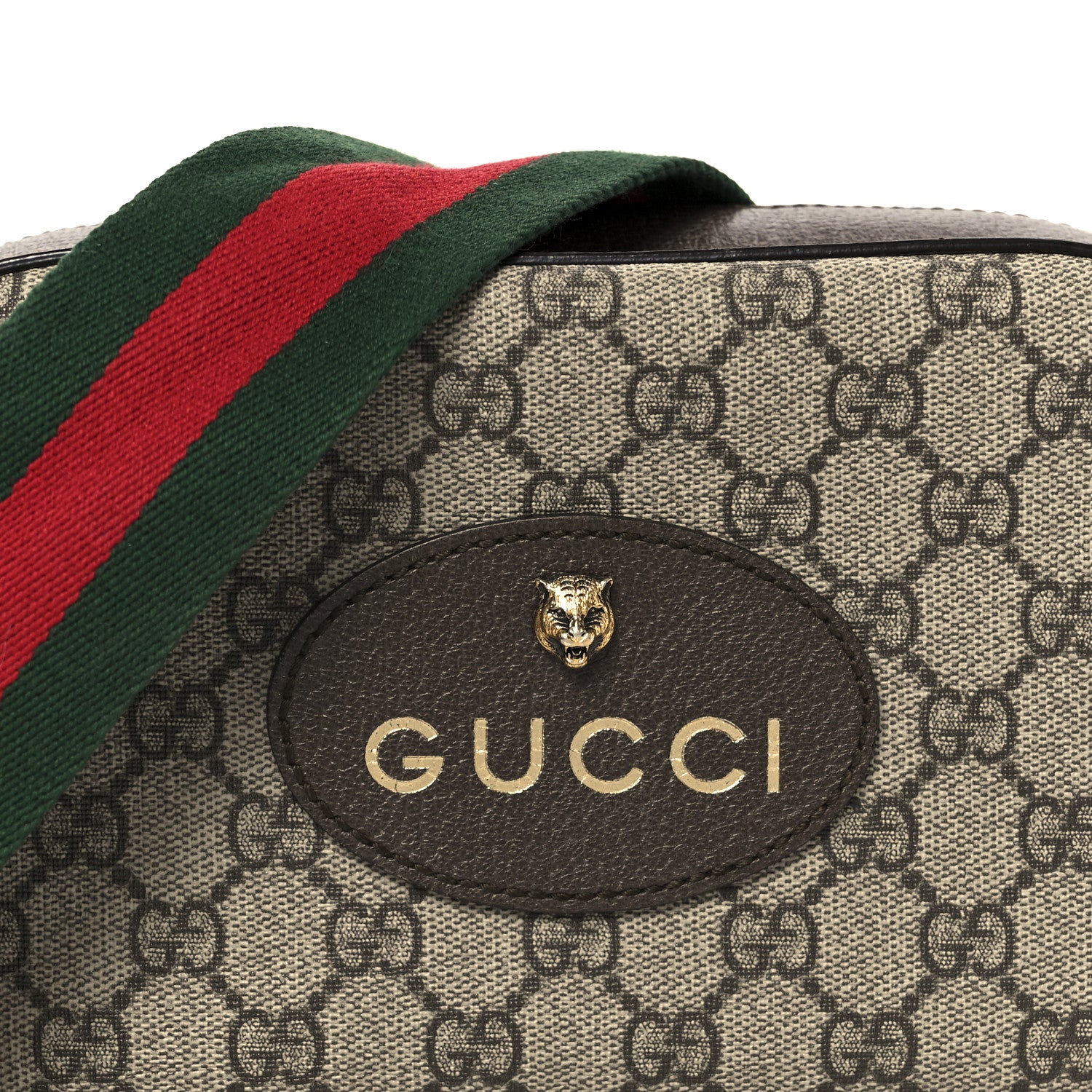 Gucci GG Supreme Monogram Web Neo Vintage Shoulder Bag Beige New Acero Crop 9 of 11