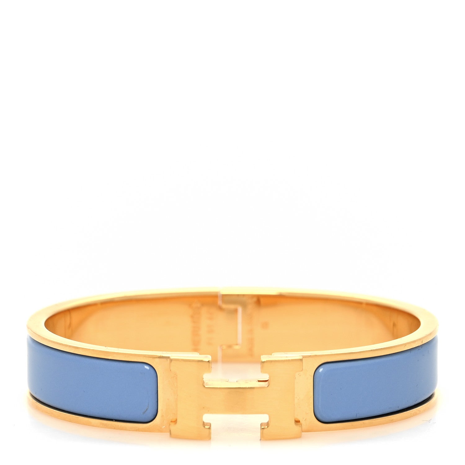 Hermes Enamel Narrow Clic Clac H Bracelet PM Chardon 1 of 5