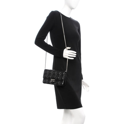 Christian Dior Lambskin Cannage Miss Dior Promenade Pouch Black 2 of 10