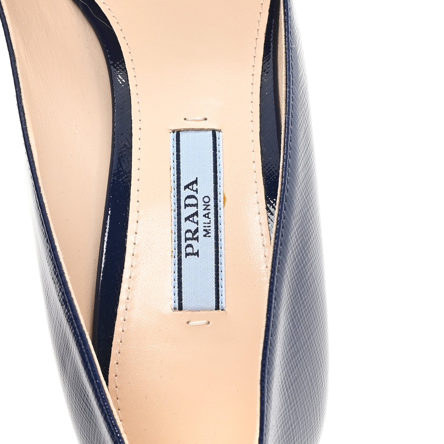 Prada Saffiano Vernice Pumps 38 Royal 8 of 9
