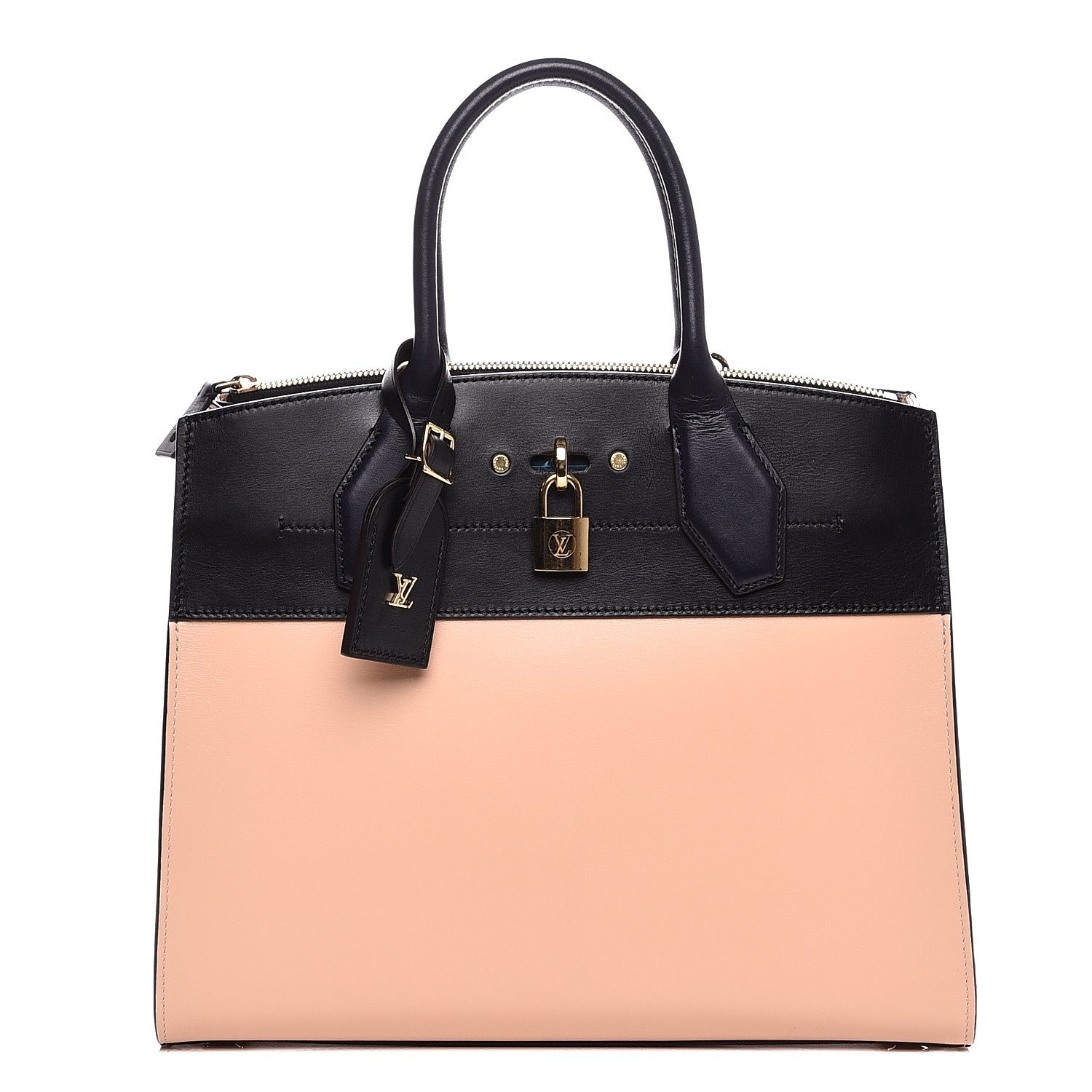 Louis Vuitton Calfskin City Steamer MM Vanilla Black 1 of 6