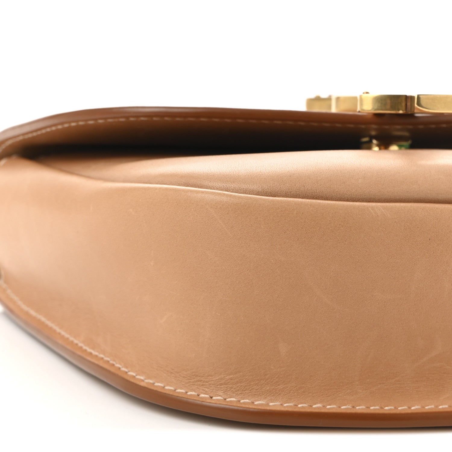 Saint Laurent Smooth Vintage Calfskin Small Kaia Satchel Brown Gold 9 of 10