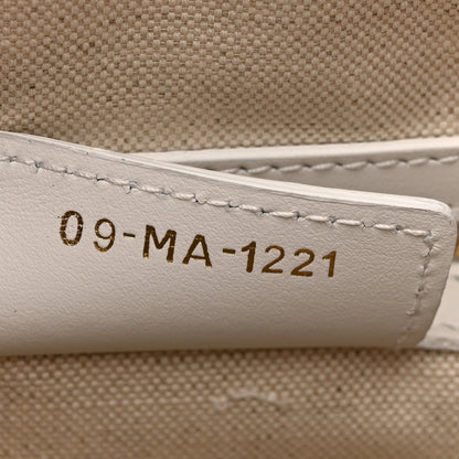 Christian Dior Calfskin Padded Macrocannage Medium Dior Vibe Zip Bowling Bag White Gold 7 of 13