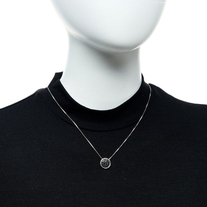 John Hardy Sterling Silver Black Sapphire Small Bamboo Round Pendant Necklace 2 of 5