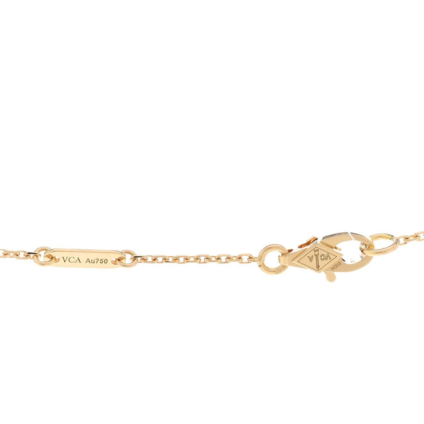 18K Yellow Gold Mother of Pearl Sweet Alhambra Pendant Necklace