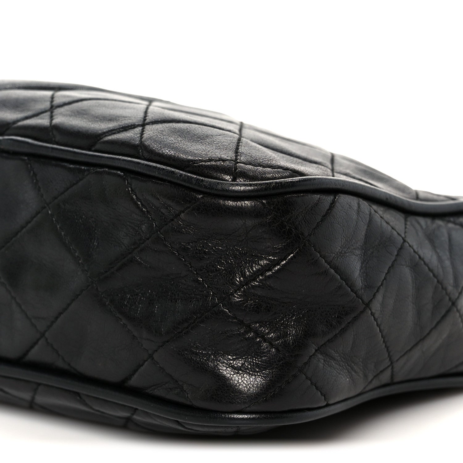 Chanel Lambskin Quilted Small Diamond CC Camera Case Black 11 of 11