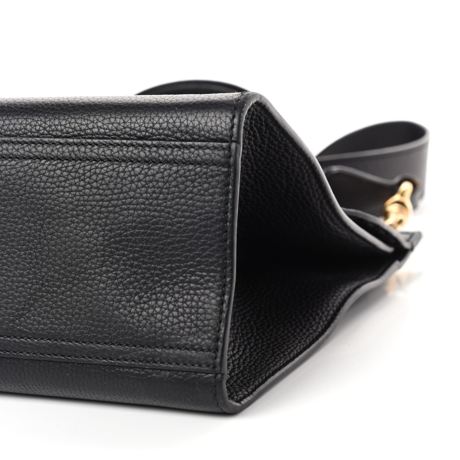Gucci Calfskin Small GG Marmont Top Handle Bag Black 10 of 11