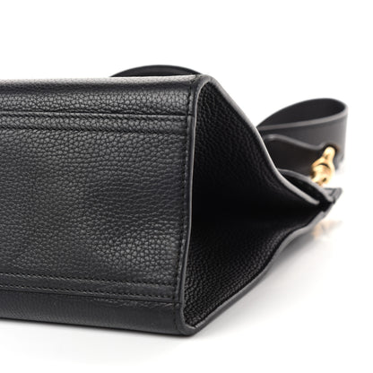 Gucci Calfskin Small GG Marmont Top Handle Bag Black 10 of 11