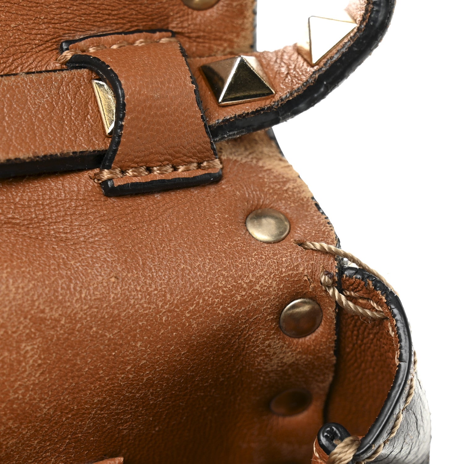 Valentino Garavani Nappa Canvas Camouflage Mini Rockstud Flap Saddle Crossbody Bag Beige Multicolor 10 of 12
