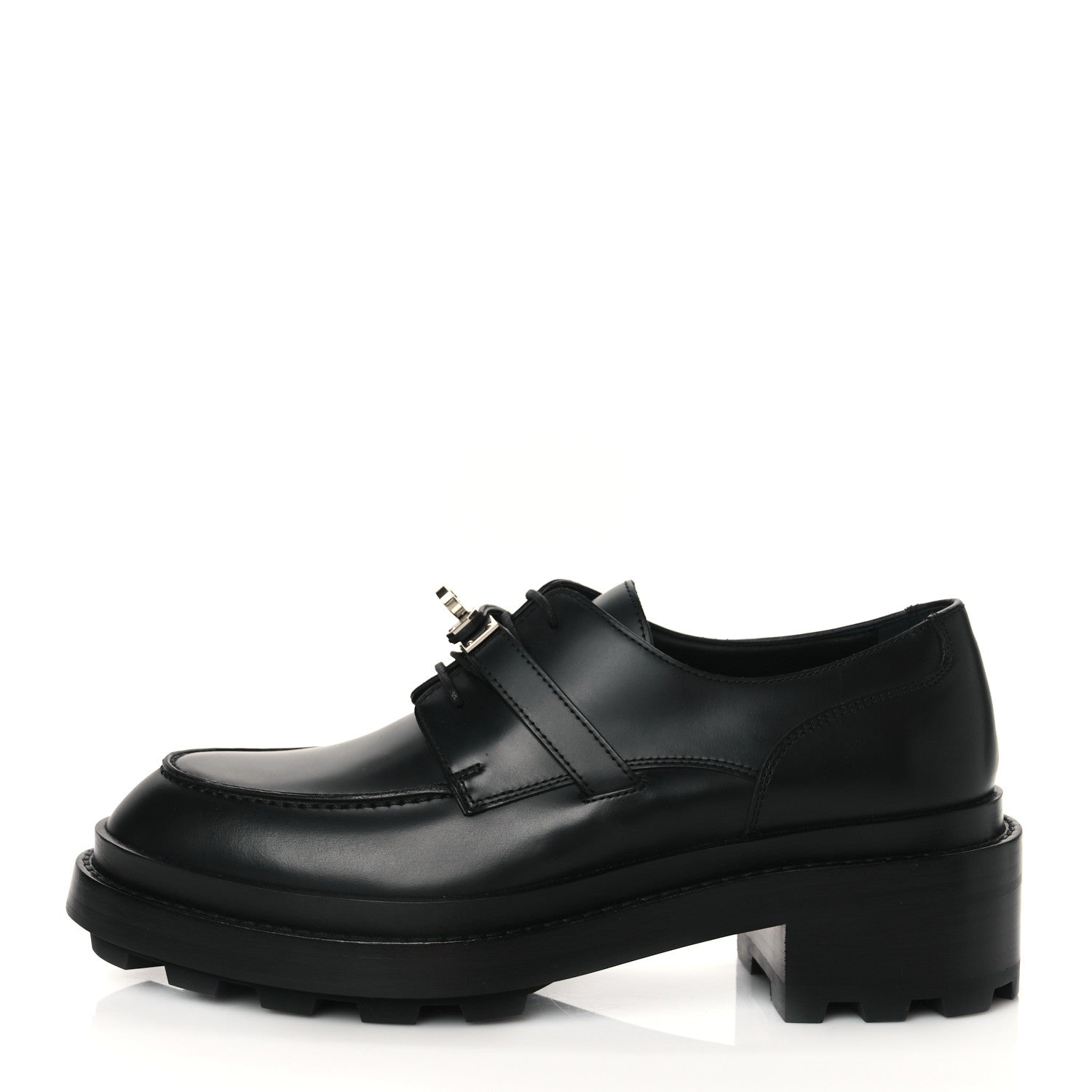 Hermes Glossed Calfskin First Oxford 39 Black 1 of 8