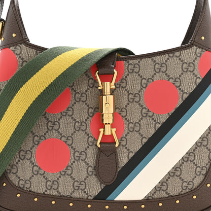 Gucci GG Supreme Monogram Web Geometric Small Jackie 1961 Beige Multicolor Brown Sugar 8 of 12