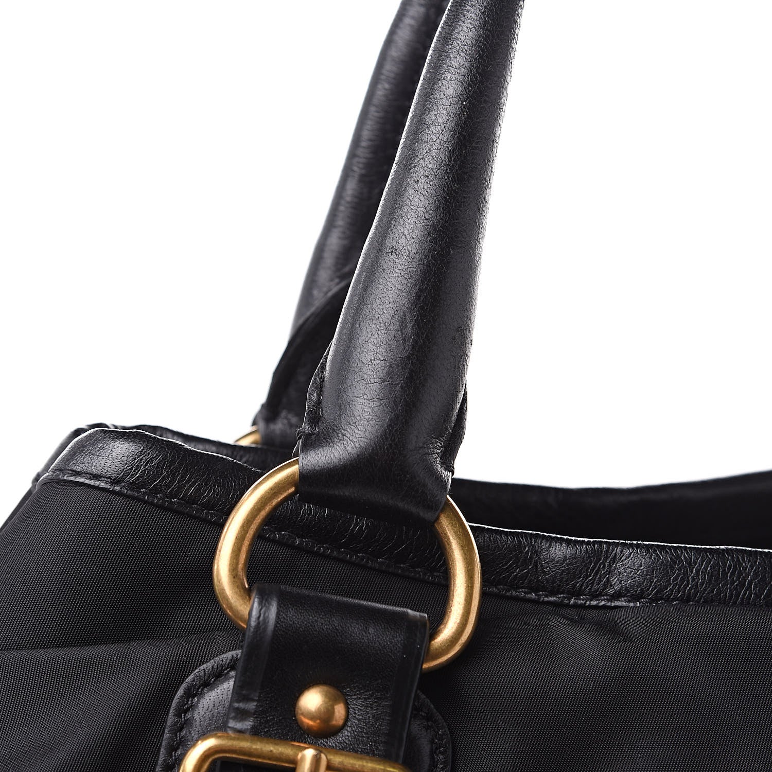 Prada Tessuto Nylon Cervo Shoulder Bag Black 10 of 11