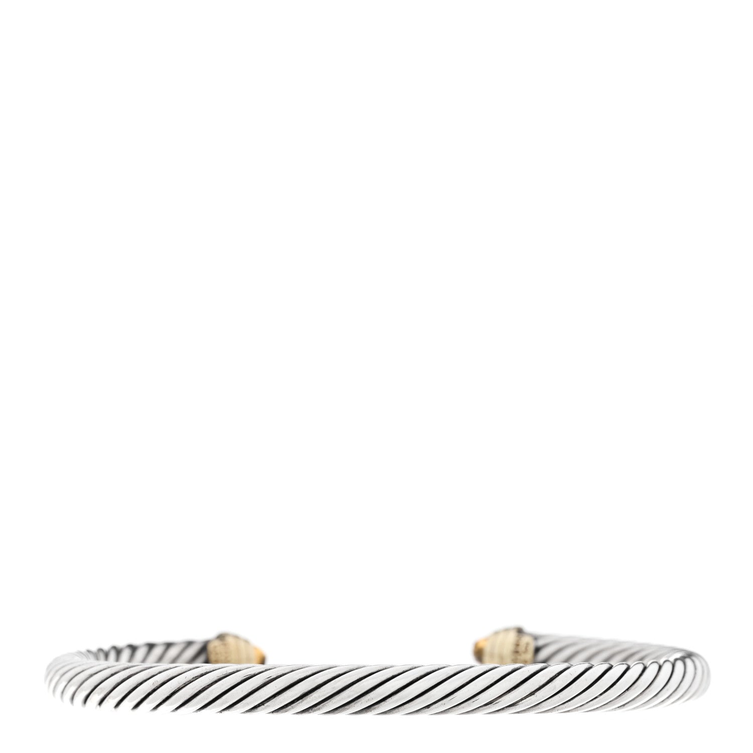 David Yurman Sterling Silver 14K Yellow Gold Citrine 5mm Cable Classics Petite Color Bracelet 2 of 3