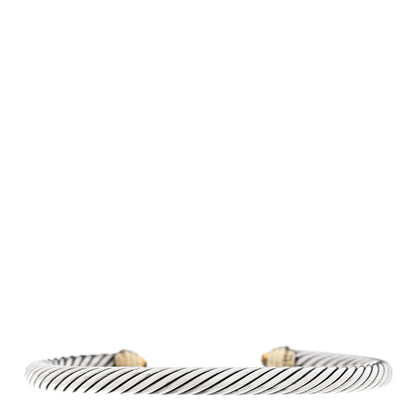 David Yurman Sterling Silver 14K Yellow Gold Citrine 5mm Cable Classics Petite Color Bracelet 2 of 3