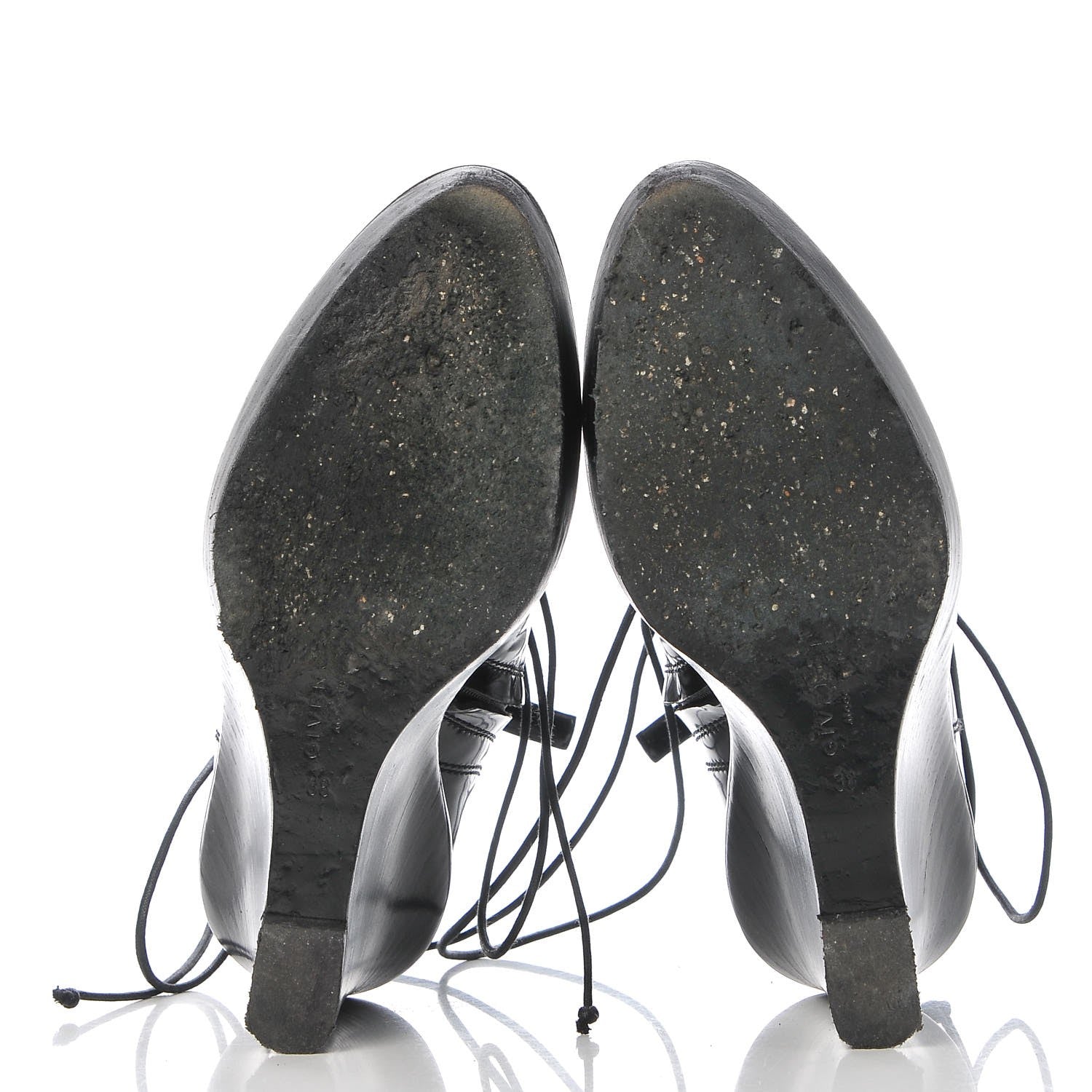 Givenchy Patent Corset Wedge Boots 38 Black 8 of 12