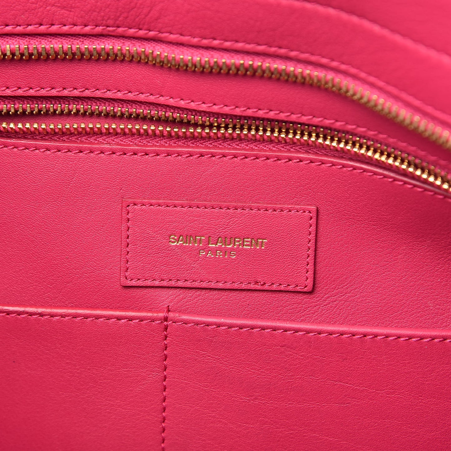Calfskin Medium Classic Y Cabas Fuchsia