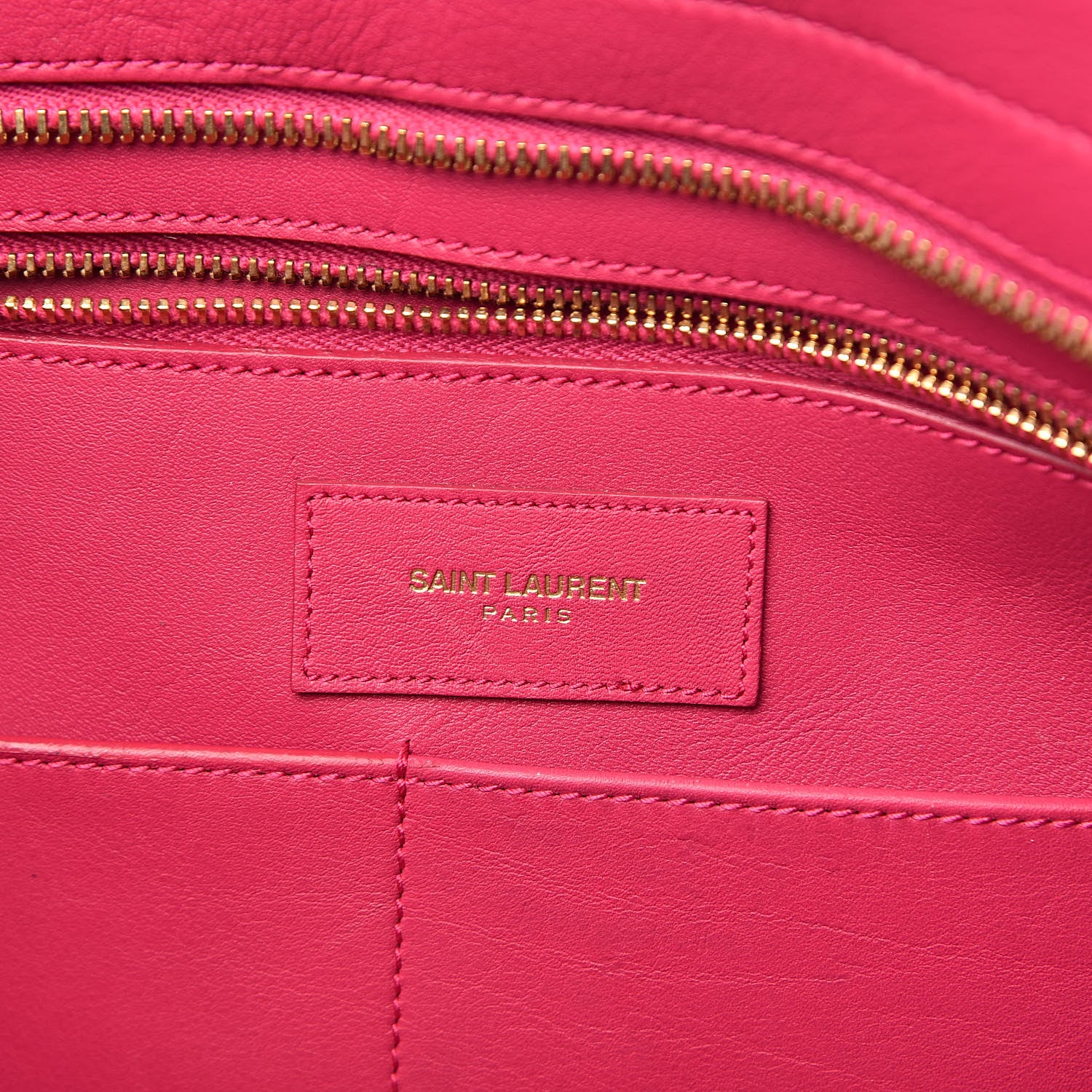 Saint Laurent Calfskin Medium Classic Y Cabas Fuchsia 6 of 10