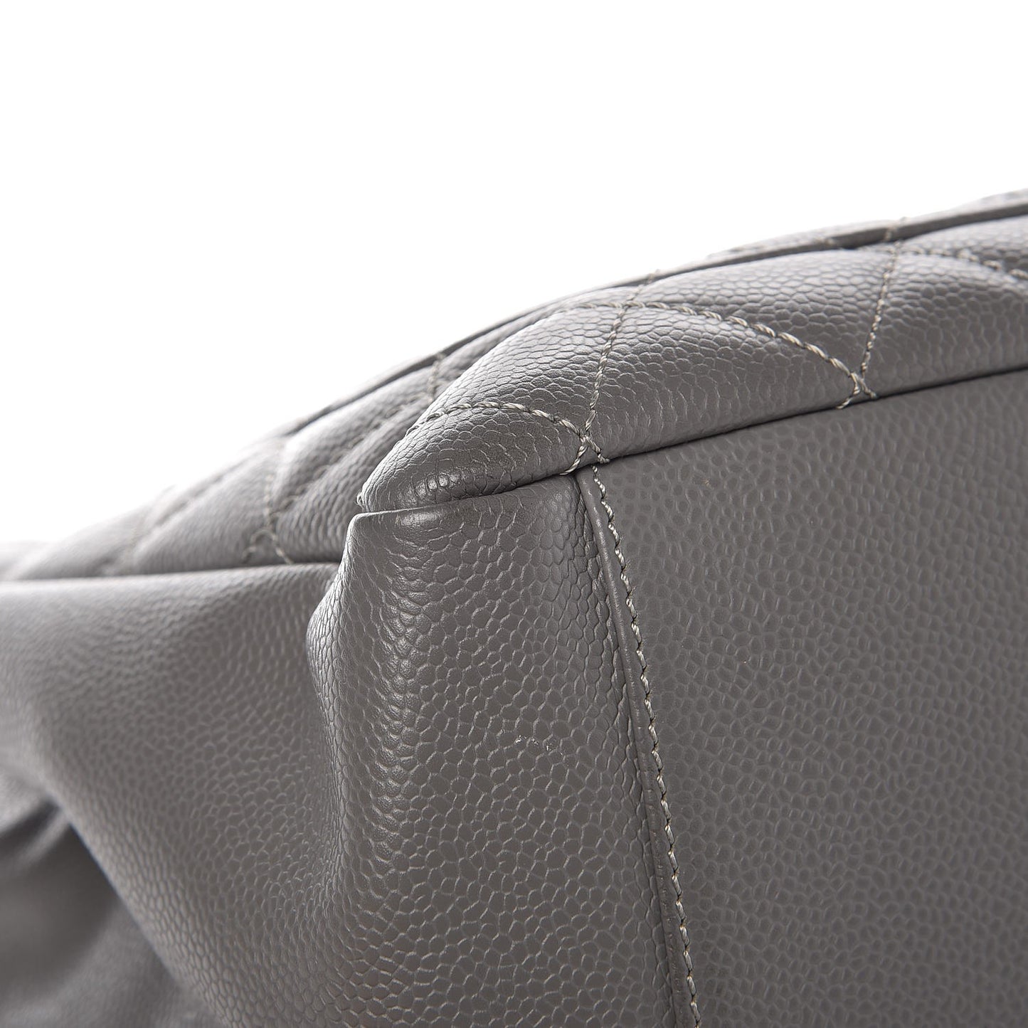 Caviar Quilted Grand Shopping Tote GST Grey