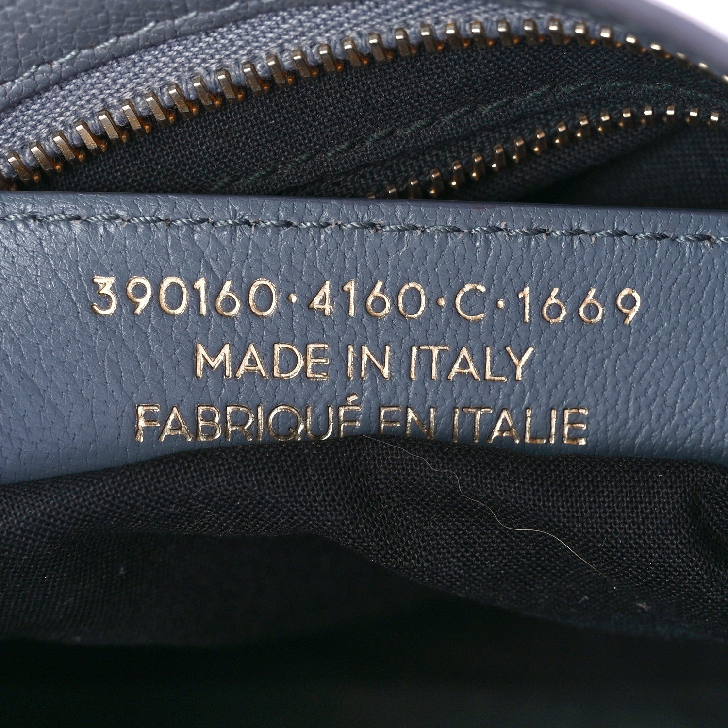 Balenciaga Chevre Gold Metallic Edge Hardware Mini City Bleu Acier 8 of 12
