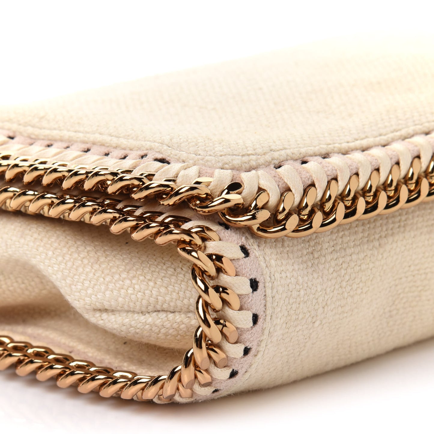 Linen Falabella Crossbody Pure White
