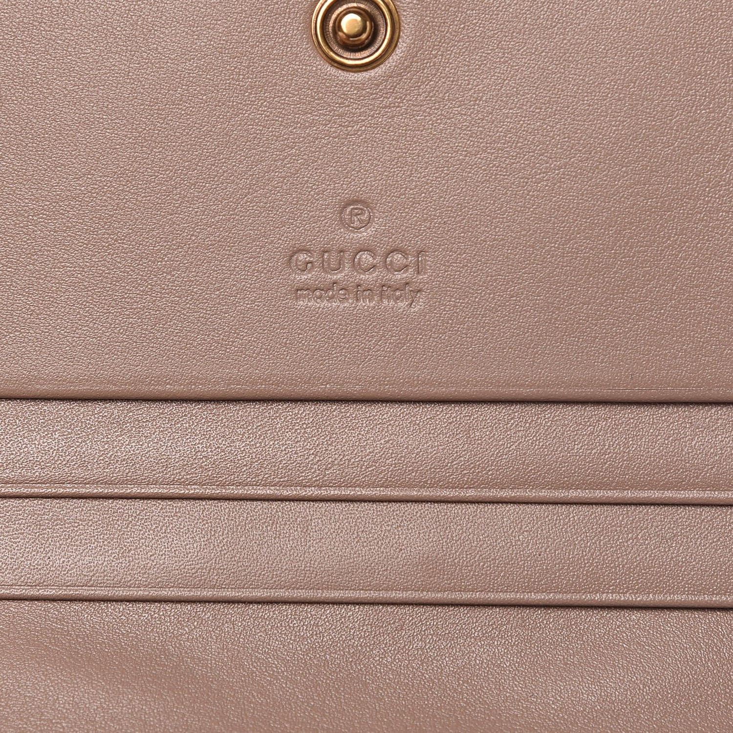 Gucci Calfskin Matelasse GG Marmont Card Case Wallet Porcelain Rose 6 of 7