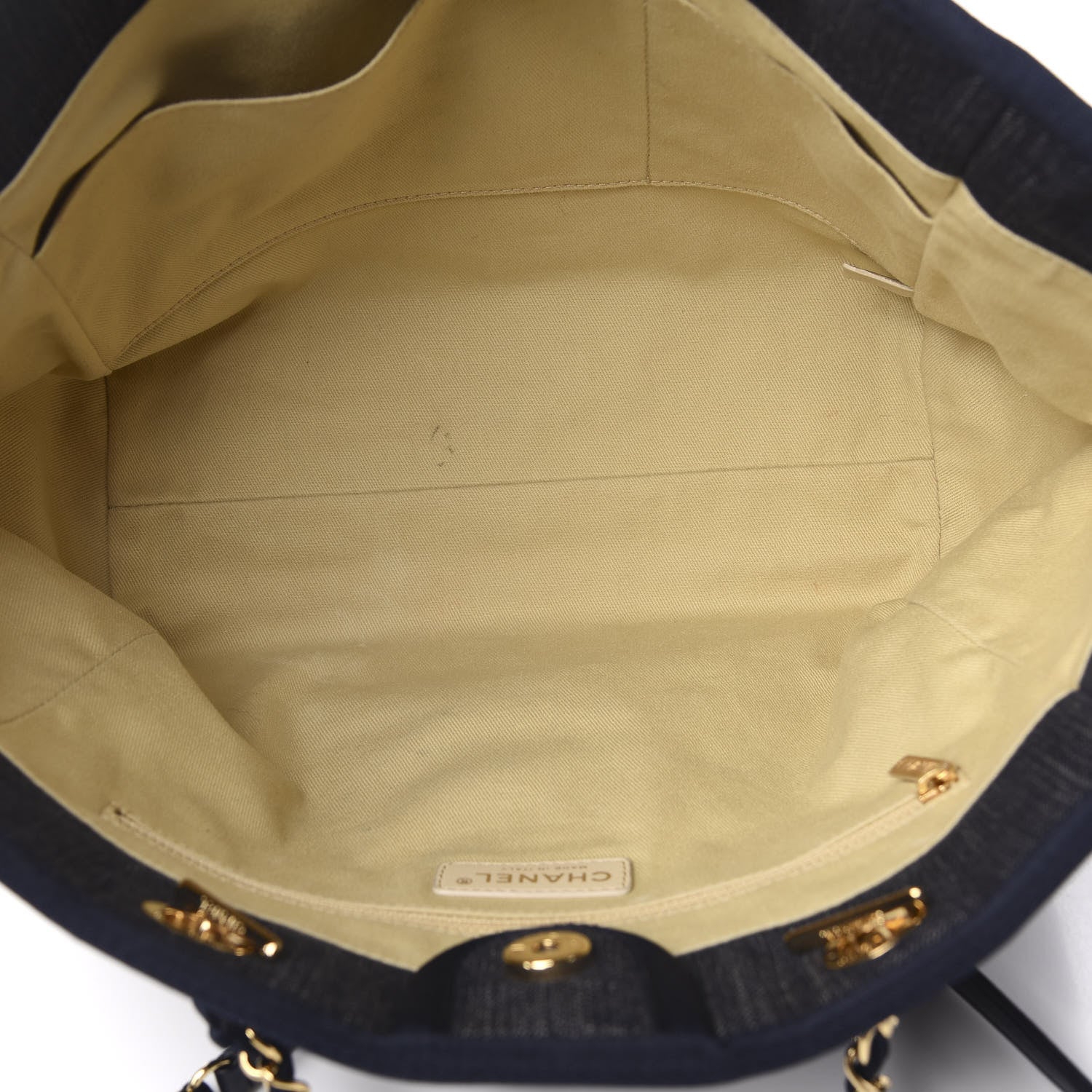 Chanel Denim Small Deauville Tote Dark Blue 5 of 11