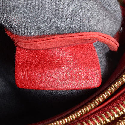 Celine Lambskin Small Trio Crossbody Bag Red 5 of 7