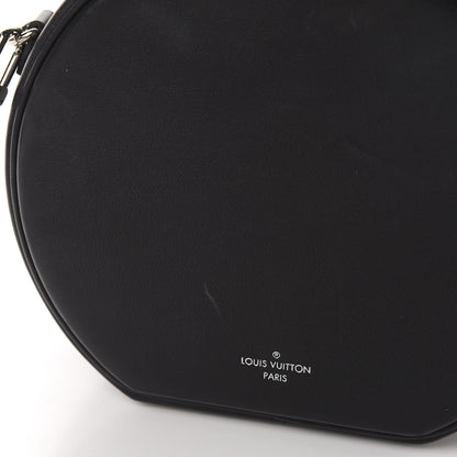 Louis Vuitton Calfskin Floral Print Petite Boite Chapeau Black 9 of 11
