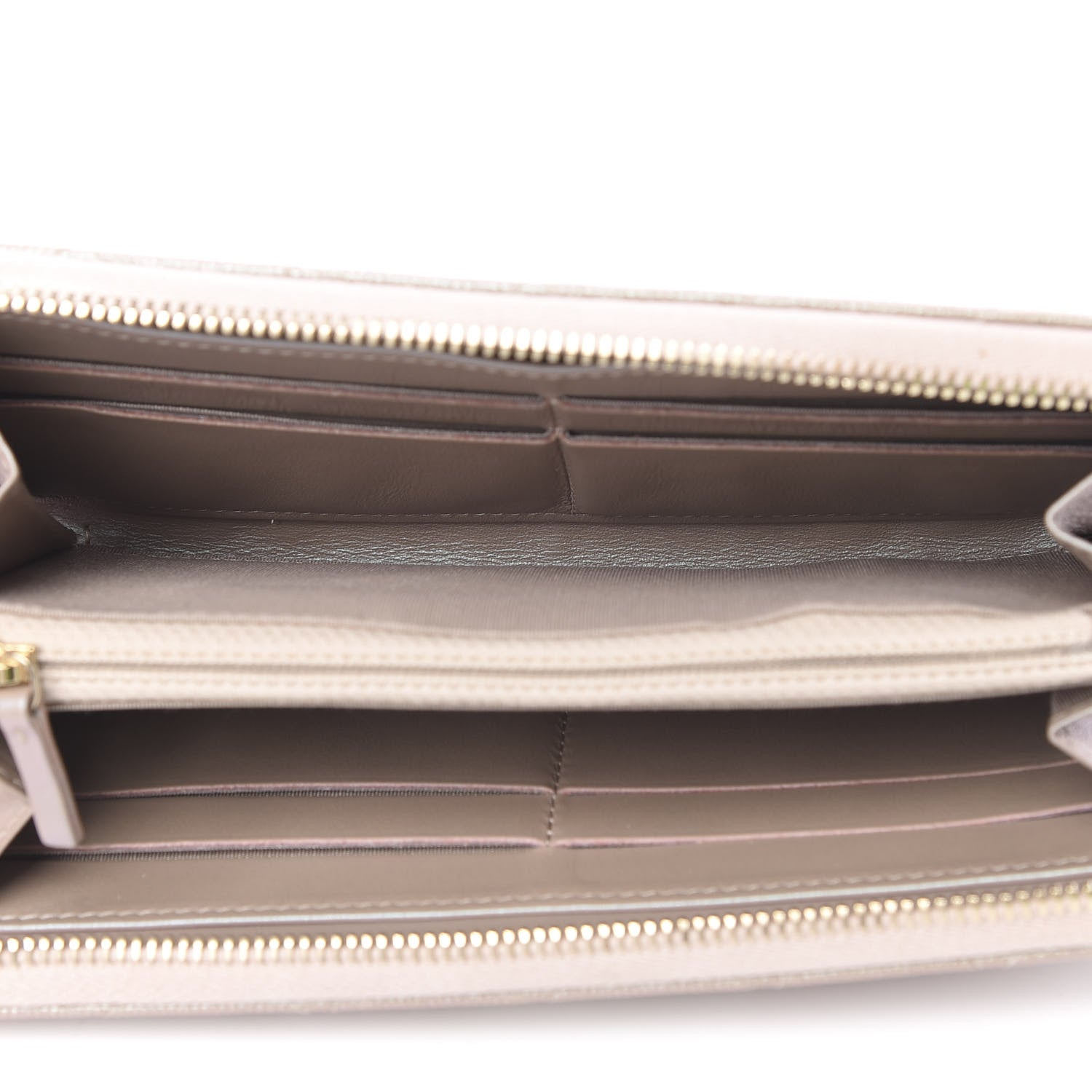 Chanel Iridescent Caviar Quilted Long Zip Around Wallet Beige 5 of 12